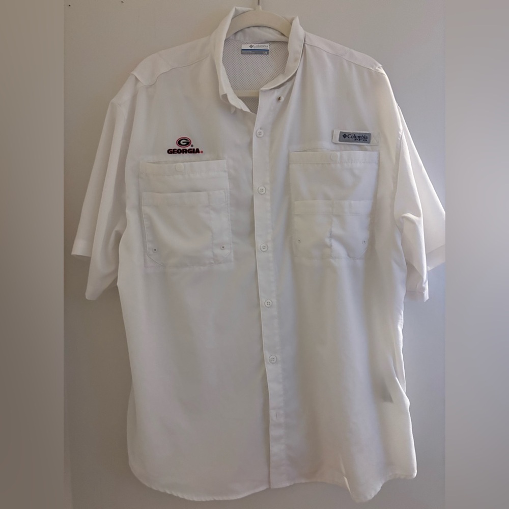 Columbia Men's White Georgia bulldogs shirt